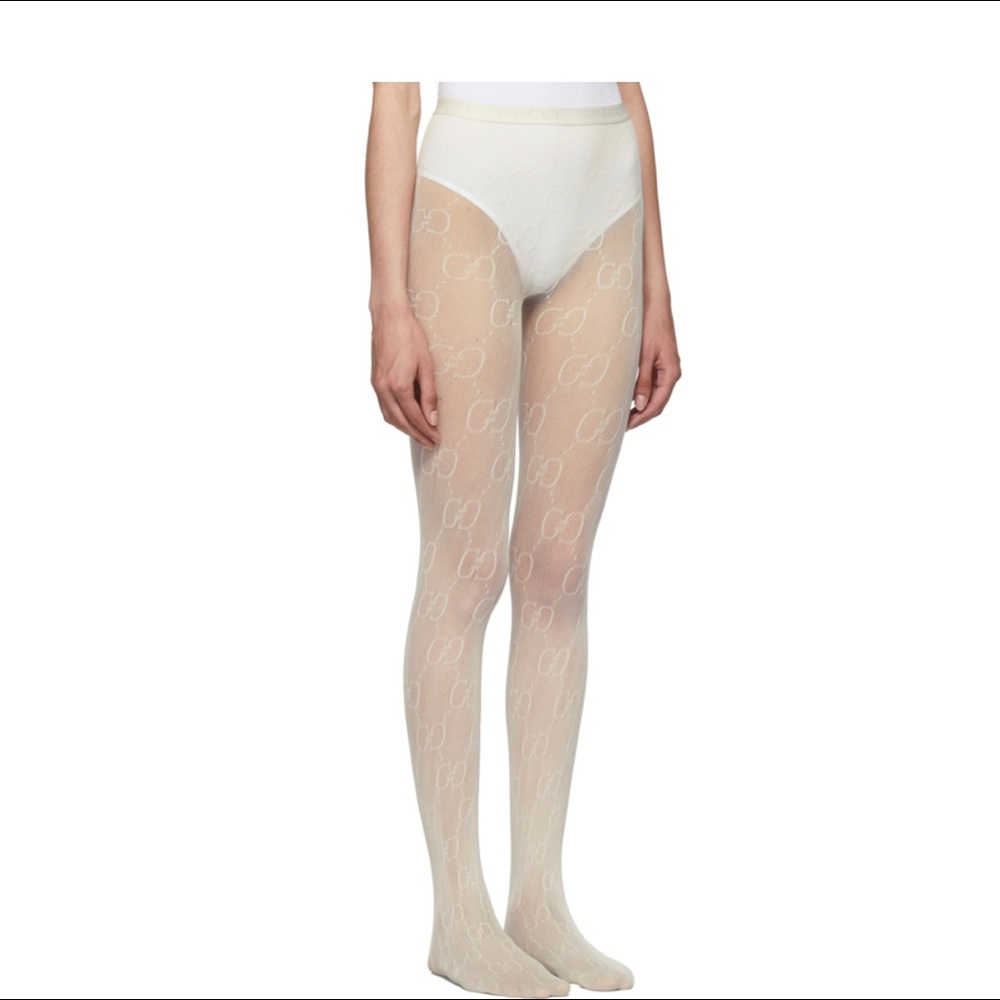 Gucci GG Monogram Tights size large - Picture 4 of 5
